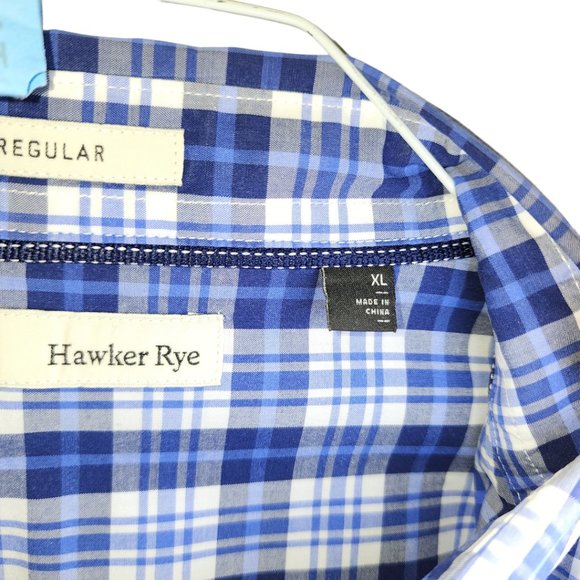 Hawker Rye Blue/White XL Button Down Dress Shirt - Picture 5 of 7